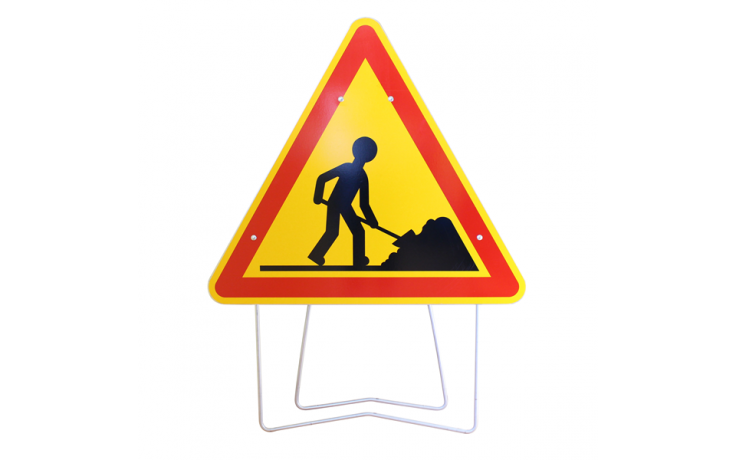 Panneau de signalisation chantier temporaire longueur 700mm - AK5 - Travaux